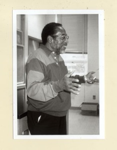 Dr. Mickens giving Physics seminar at Virginia State University in Petersburg on October 21, 1999